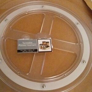 Lazy Susan Turntable Plastic 10 in. For Spices Craft Supplies Office